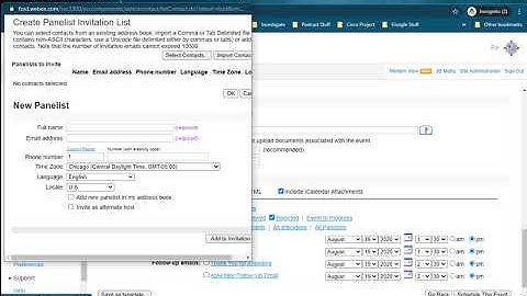 HowTo: WebEx - Using the WebEx Events Center to Schedule a Webinar