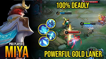 Miya Powerful Gold Laner | Build Top Global Miya 2025 ~ Mlbb
