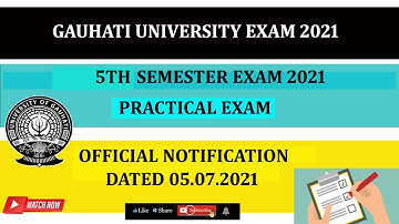 TDC 5TH SEMESTER PRACTICAL EXAM 2021 | OFFICIAL NOTIFICATION | GAUHATI UNIVERSITY