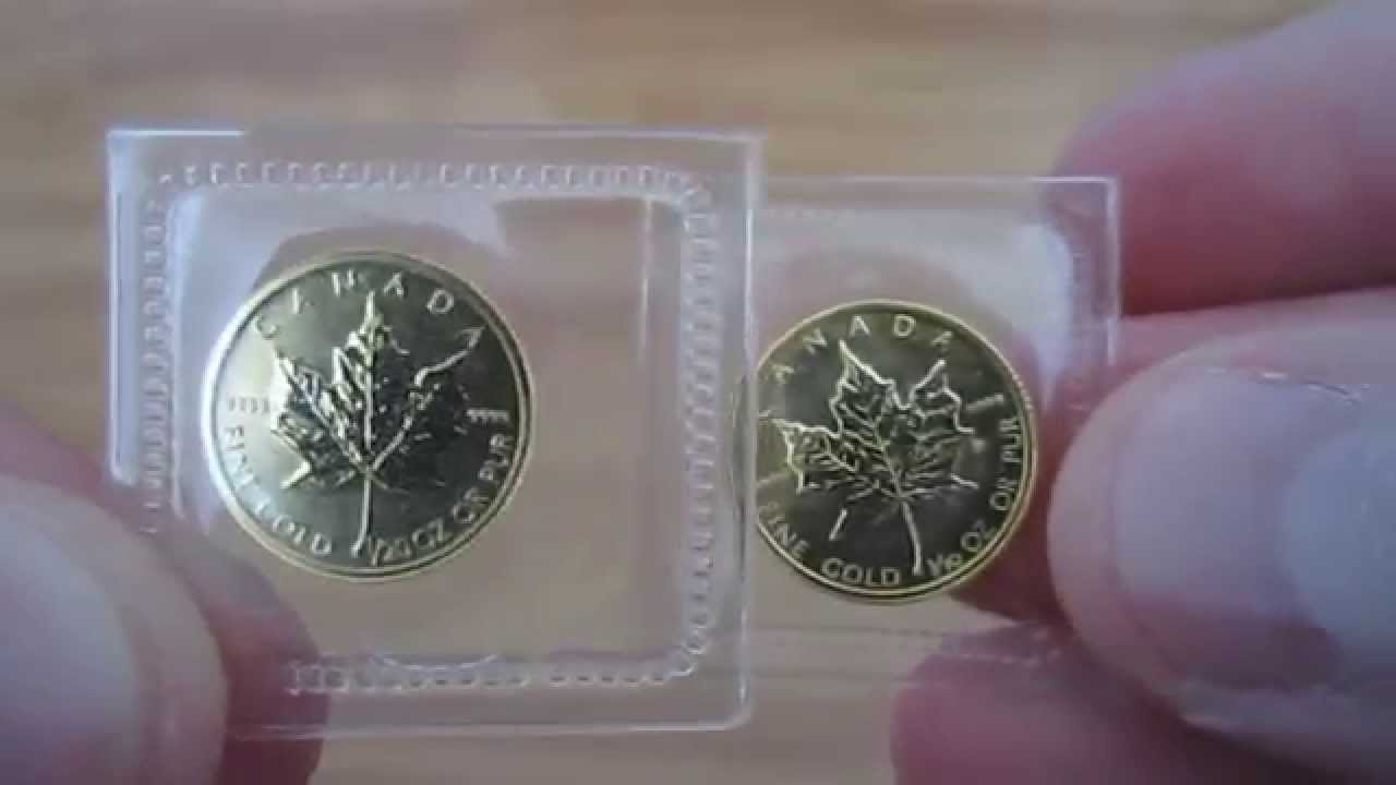 1 20 Oz Gold Canadian Maple Leaf 9999 Fine YouTube