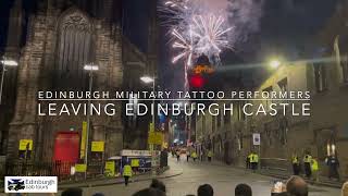 Edinburgh Military Tattoo 2022 - Performers leaving Edinburgh Castle