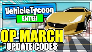 (MARCH 2021) ALL *NEW* SECRET OP CODES! Vehicle Tycoon Roblox (MARCH 2021) ALL *NEW* SECRET OP CODES! Vehicle Tycoon Roblox