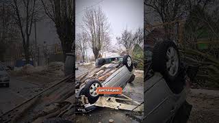 Ford перевернулся после удара / Специальные новости #дтп #автобус #авто #речица #гомель #машина