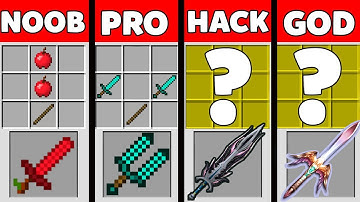 Minecraft Battle: SUPER SWORD CRAFTING CHALLENGE - NOOB vs PRO vs HACKER vs GOD! (Animation)