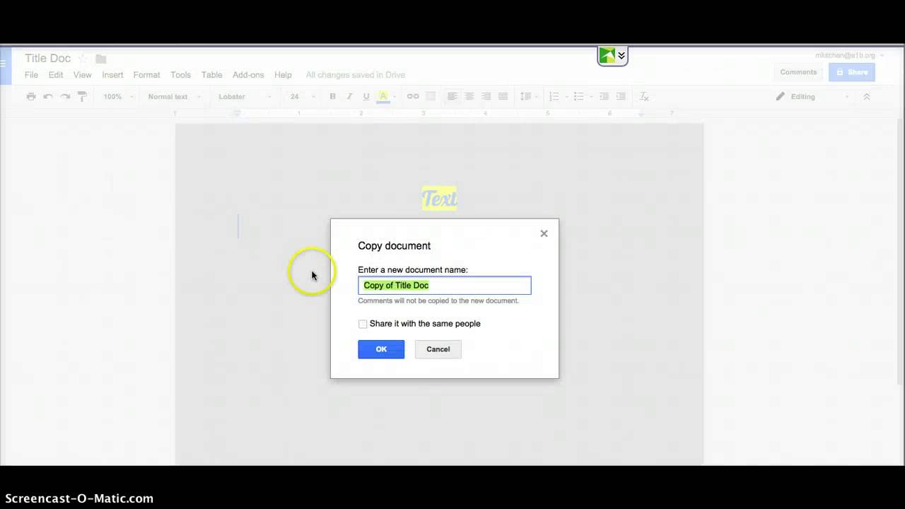 How to Make a Copy of a Google Doc - YouTube
