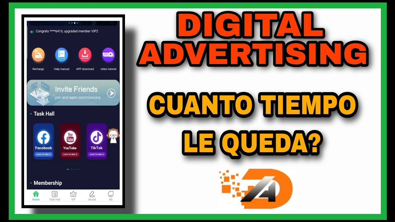 DIGITAL ADVERTISING | ESTAFA PONZI CON SISTEMA VIP, TAREAS Y REFERIDOS !ALERTA¡