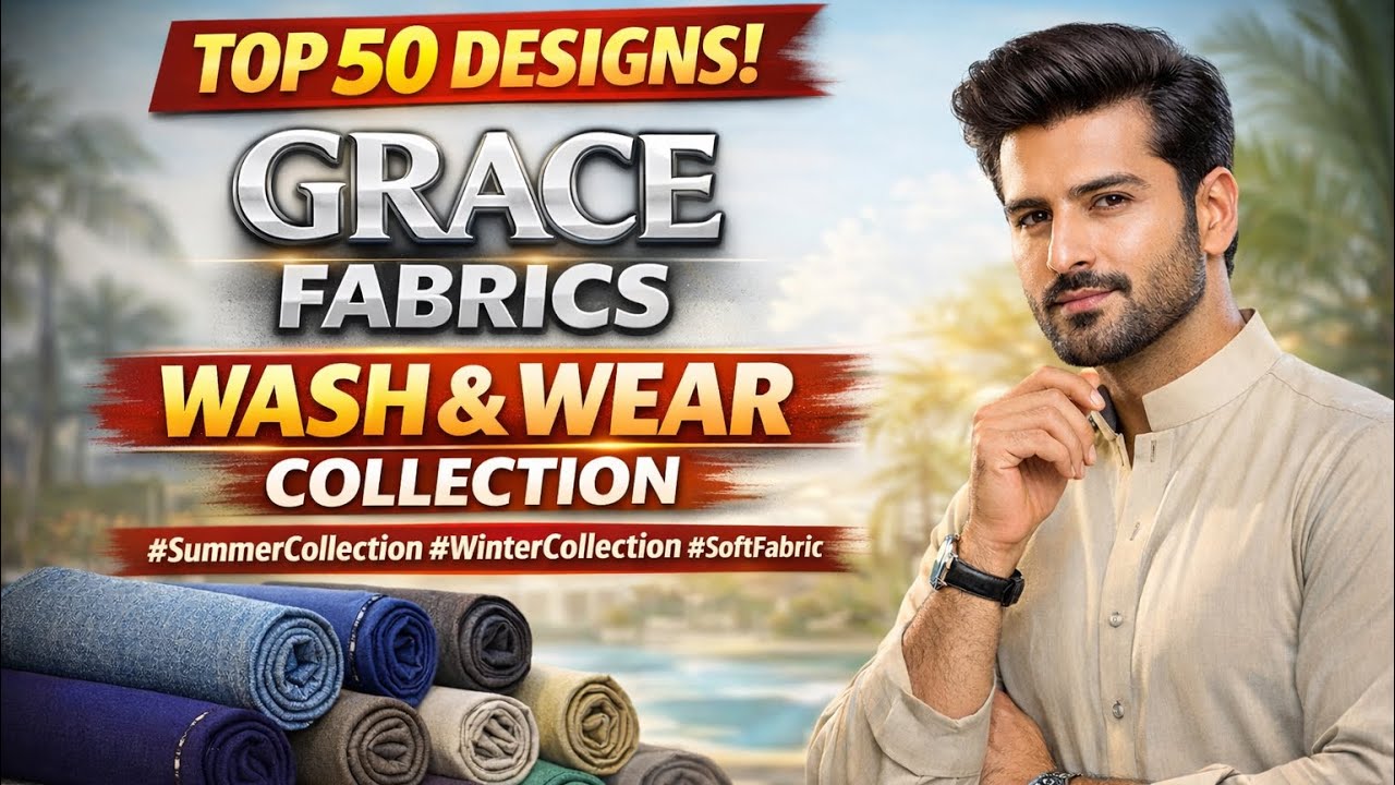 Grace Fabrics Wash & Wear Collection 😍 | 50+ Premium Designs | Summer & Winter | Rs 3000