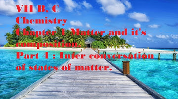 VII B, C ChemistryChapter 1 Matter and it