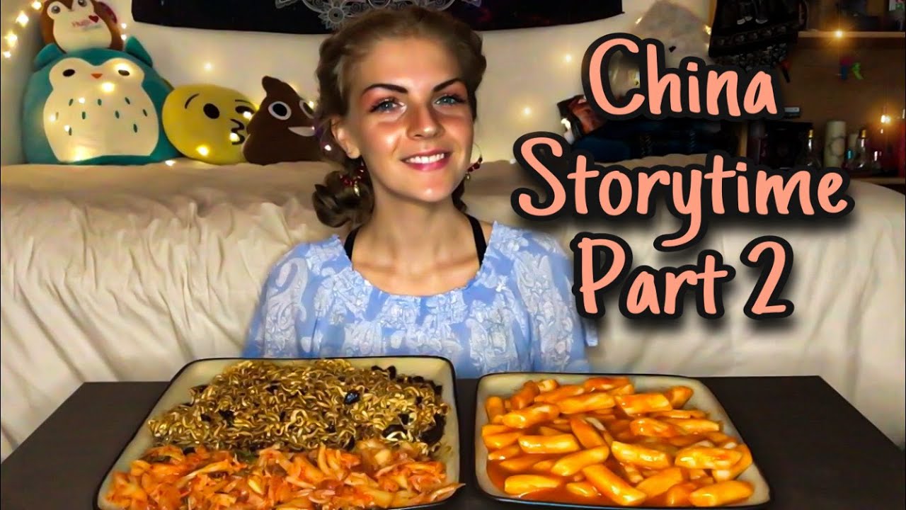 Black Bean Noodles, Kimchi, and Spicy Rice Cakes MUKBANG (Vegan)