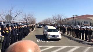 CHP officers' memorial: Procession leaves Fresno's Save Mart Center