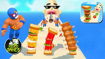 Sandwich Runner - All Levels Gameplay Android,ios game Mobile Game Max Level New Update