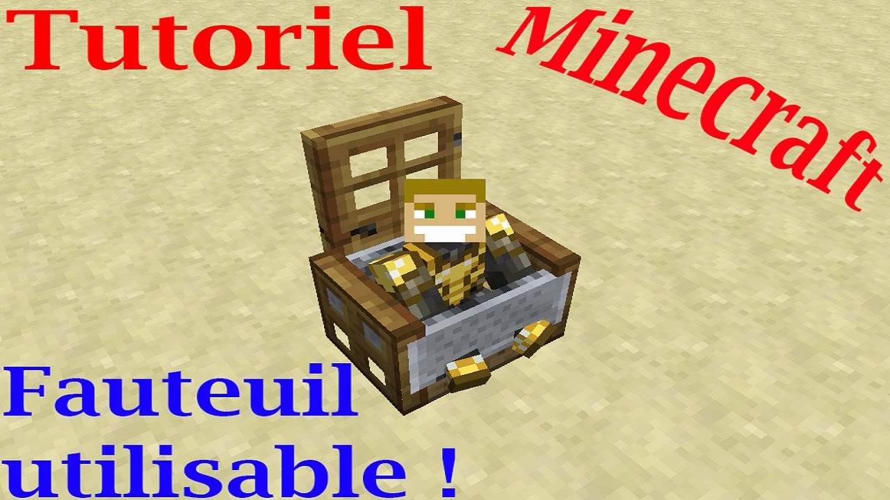 Tutoriel : Un fauteuil utilisable dans Minecraft ! - YouTube