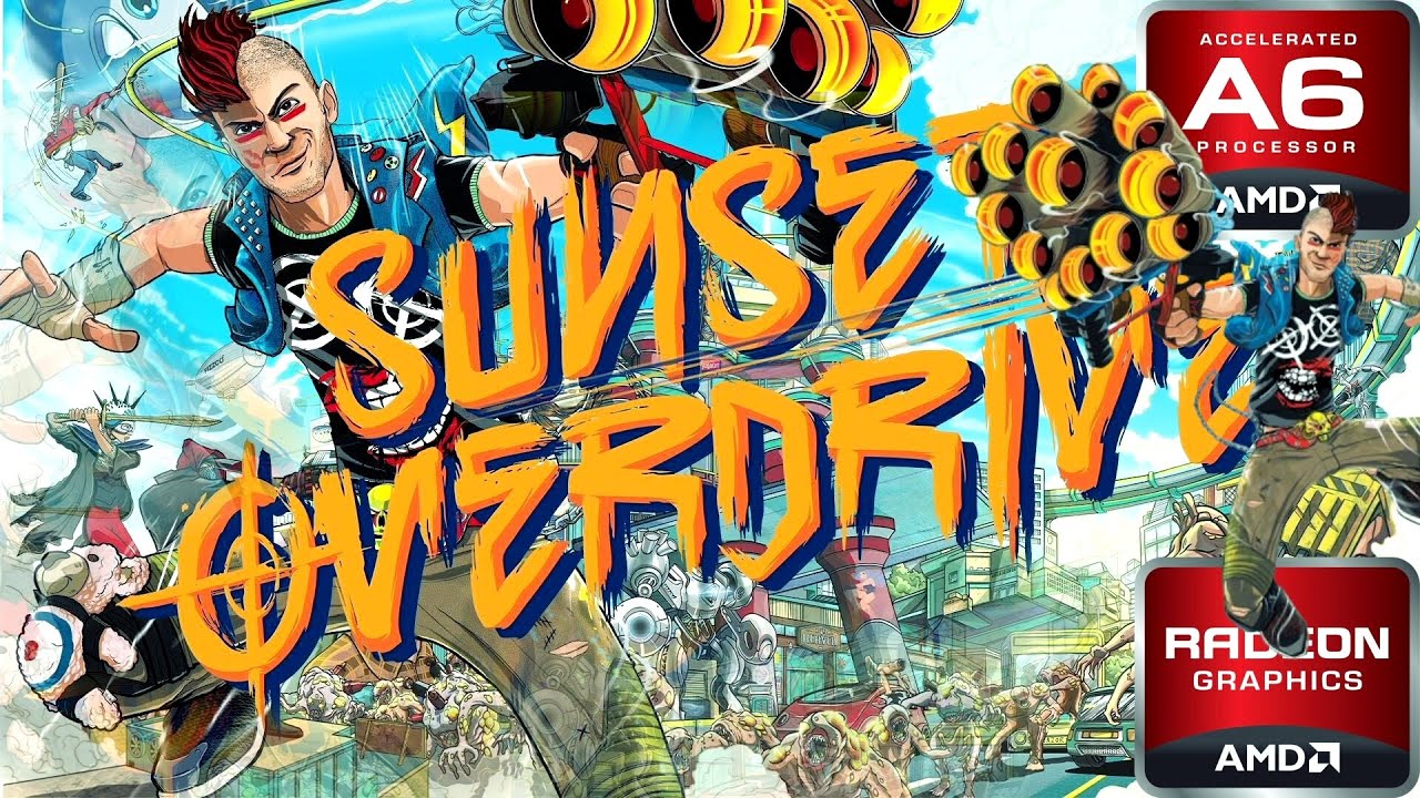 Big Poster Gamer Sunset Overdrive LO04 Tamanho 90x60 cm