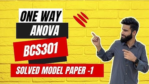 ANOVA PROBLEMS| Engineering Mathematics 3rd Semester Vtu