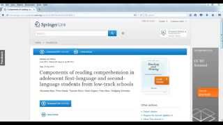 Locating permanent links in SpringerLink