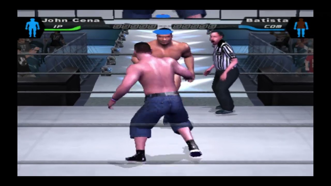 WWE Smackdown Here Comes The Pain - PS2 Gameplay - John Cena vs Batista