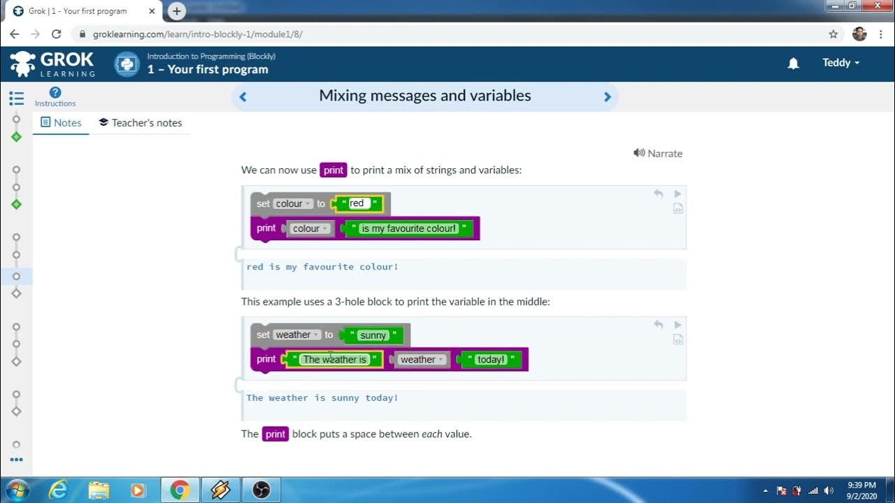 Grok Learning: Introduction to Programming (Programming with Blockly ...