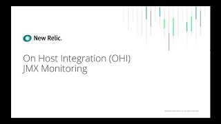 New Relic On Host Integration (OHI) with JMX