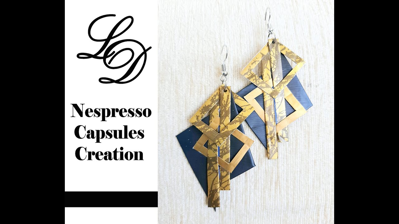 How to Recycle Nespresso Capsules- Easy DIY Craft Coffee Pod Earrings- Recycling Jewelry- Zero Waste