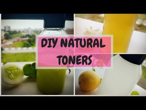 DIY natural facial toner| cucmber toner, green tea toner and lemon toner| acne and open pores