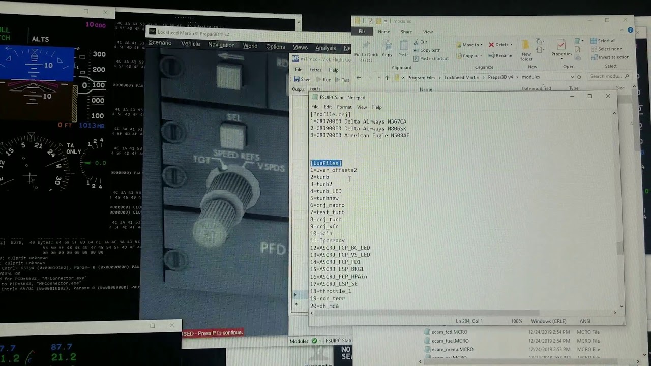 Troubleshooting Lua scripts not working on flight sim? Mobiflight ...