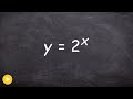 How to graph an exponential function using a table