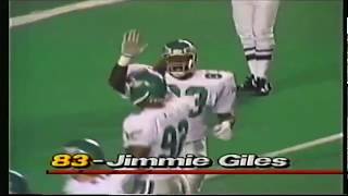 Randall Cunningham TD Pass After Being Hit - MNF