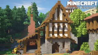 Minecraft How To Build A Medieval Blacksmith Minecraft Tutorial