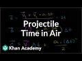 Different way to determine time in air | Two-dimensional motion | Physics | Khan Academy