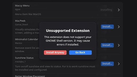 How to fix Unsupported extension on Gnome Desktop Environment | Blur My Shell