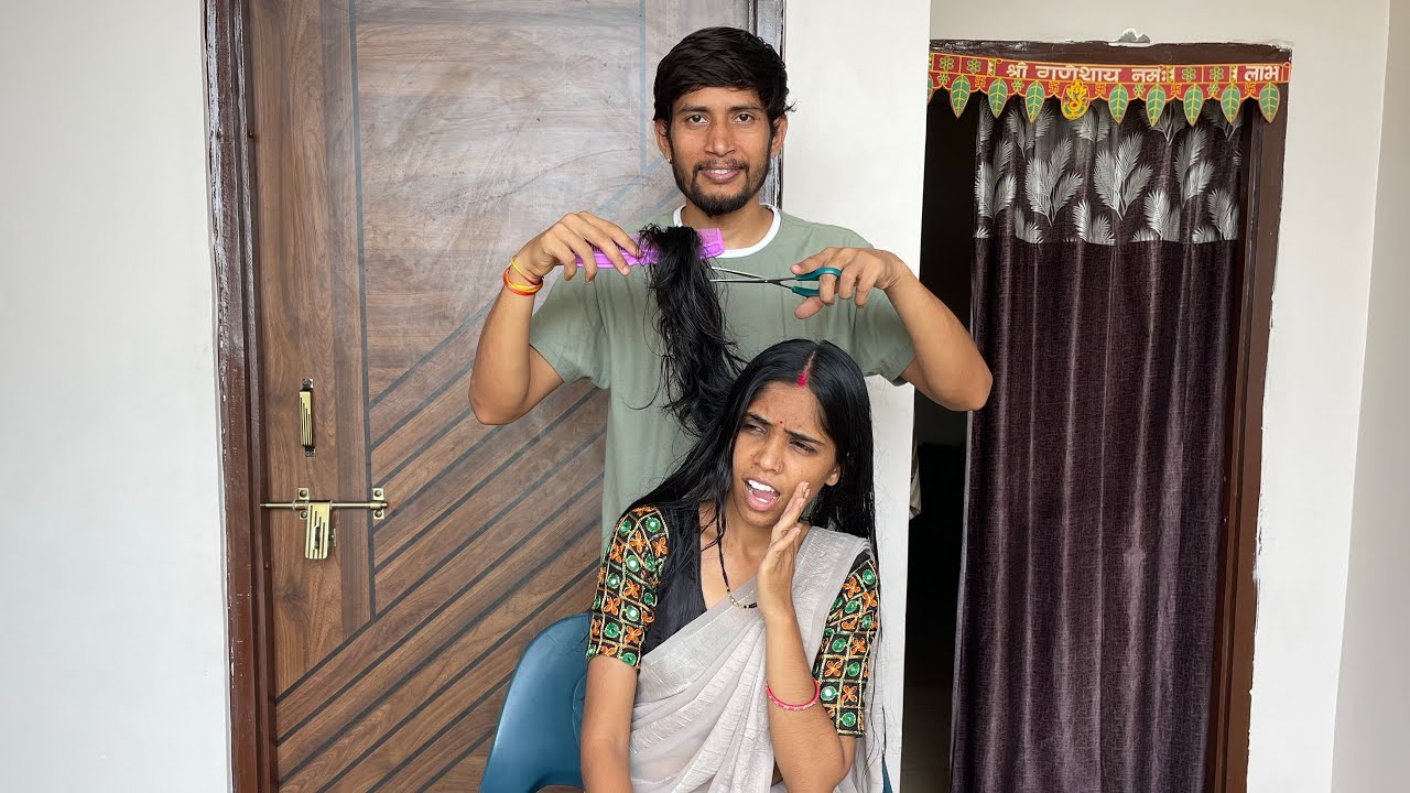 Devi Ke Baal Kat Diye💇‍♀️😂