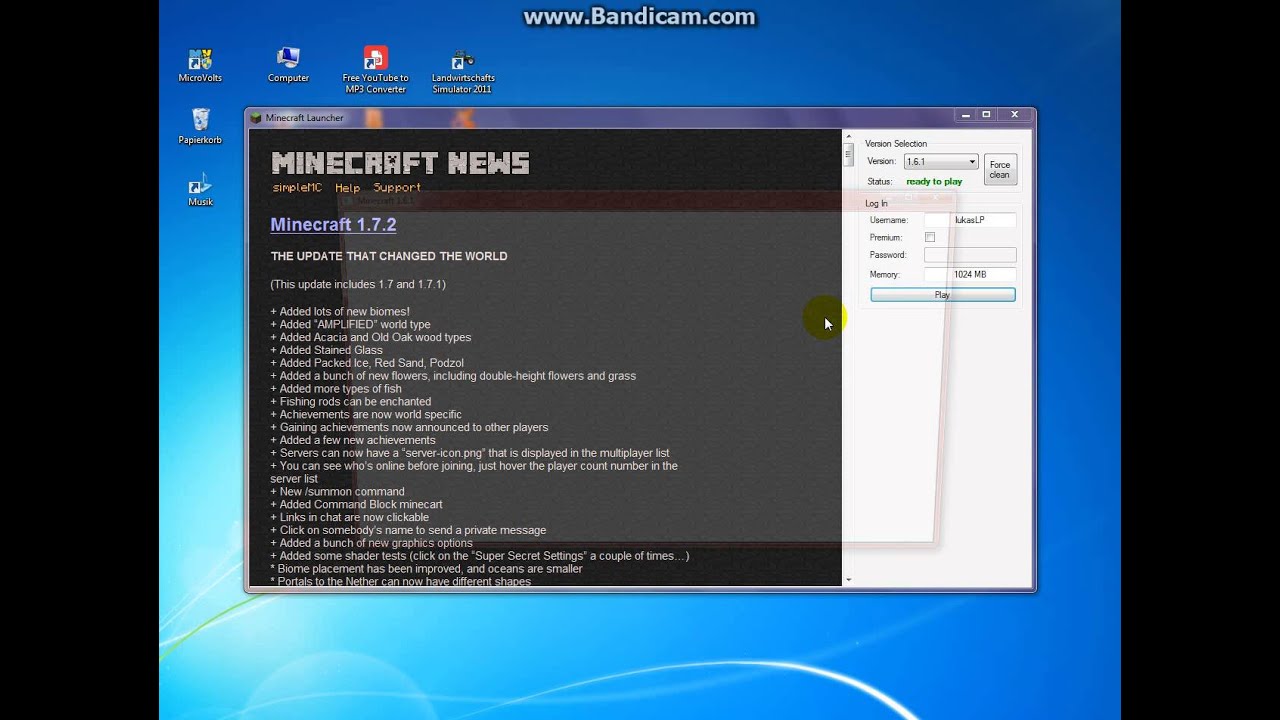Download Minecraft Free minecraft 1.7.2 download