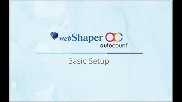 Basic Setup - webShaper AutoCount Sync