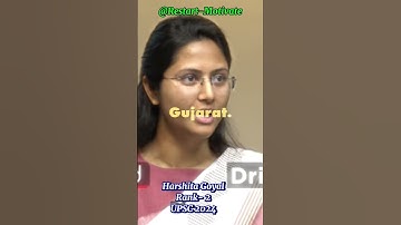 UPSC Topper 2024 AIR 2 Harshita Goyal l UPSC Result 2024 #upsc #ias2024 #iasinterview