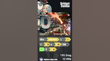 Bridget midscreen counter hit combo #ggst #ggst_br #bridget #guiltygear #combos #shorts #fgc
