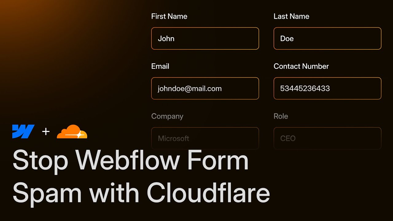 Stop Webflow Form Spam with Cloudflare