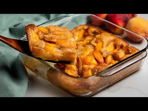 Homemade Peach Cobbler - Dished #Shorts