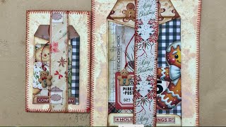 Gingerbread Man Journal - Belly Band and Envelope