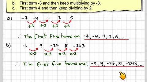 Finding the first five terms of a sequence