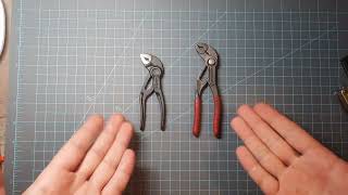 knipex xs.  side by side comparison with the cobra 5 inch version.