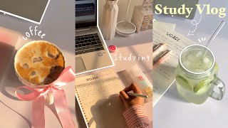 STUDY VLOG 📚| realistic days,lots of studying,coffee and more | ⋆.˚ ᡣ𐭩📓.♡ ̆̈✧˖°🗒
