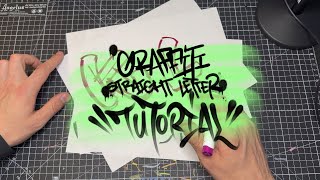 GRAFFITI STRAIGHT LETTER PIECE TUTORIAL STEP BY STEP 