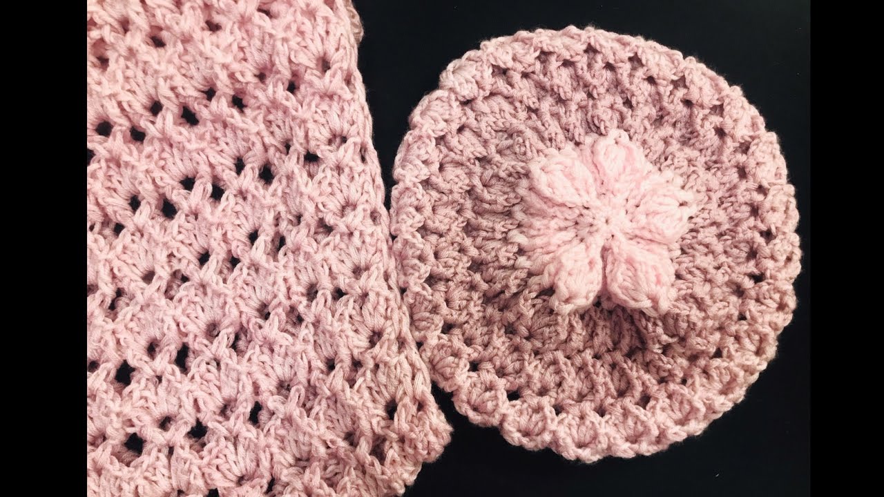Gorro y bufanda tejida crochet paso a paso para mujer con punto Marshmallow Crochet for Baby - YouTube