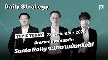 Pi Daily Strategy 22/12/2025 ศึกษาสถิติจากในอดีต Santa Rally จะมาตามนัดหรือไม่