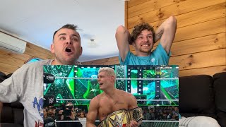 CODY RHODES WINS WWE TITLE REACTION!!! WRESTLEMANIA 40 MAIN EVENT ROMAN REIGNS VS. CODY RHODES