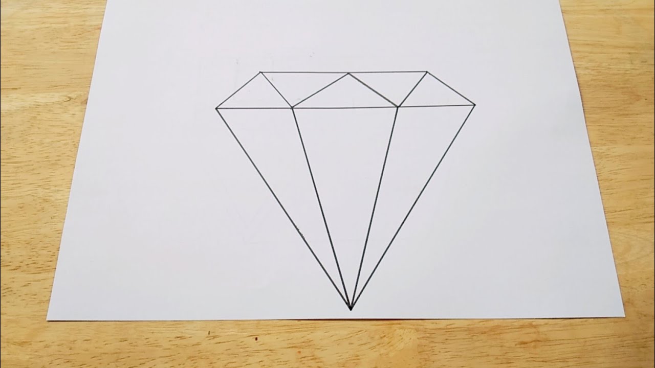 Daimond | How to draw a Daimond | Easy Drawing Daimond | วาดรูปเพชรพลอย ...