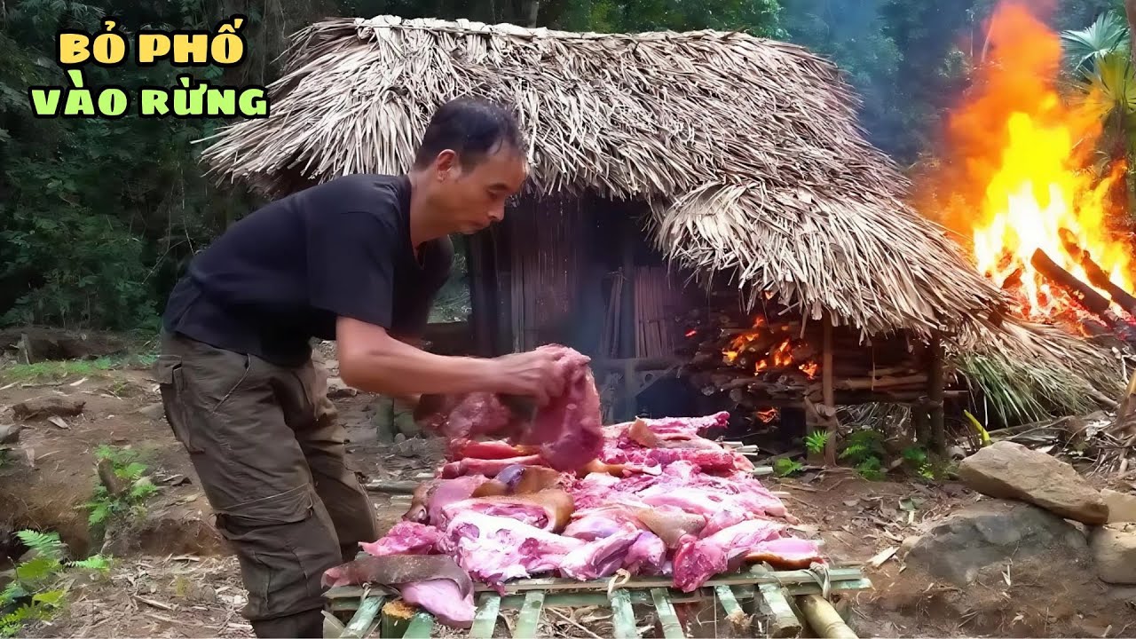 Sinh Tồn Trong Rừng Việt Nam - Bẫy Chuột và Lợn Rừng Nướng Ăn