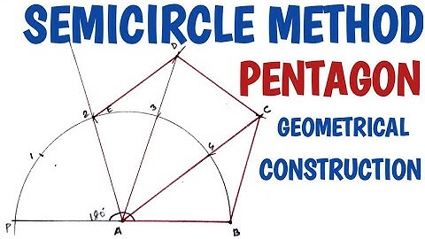 How to draw a Pentagon using semicircle method......