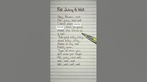 Thumbnail of Fat Juicy & Wet Lyrics Song by Bruno Mars and Sexyy Red #brunomars #lyrics