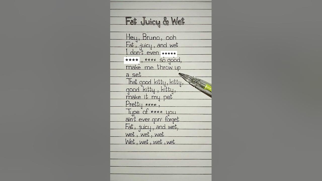 Fat Juicy & Wet Lyrics Song by Bruno Mars and Sexyy Red #brunomars #lyrics